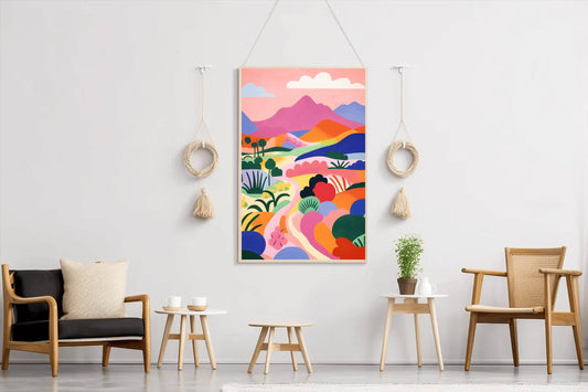Beautiful Mountain Path Painting Art - beink online art store
