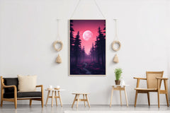 Pink Pine Forest Wall Art