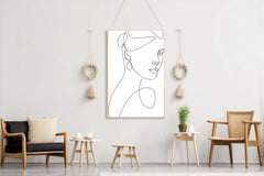 Half Face of  Beautiful Woman Wall Art