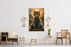 Cat Wearing Coat Animal Wall Art