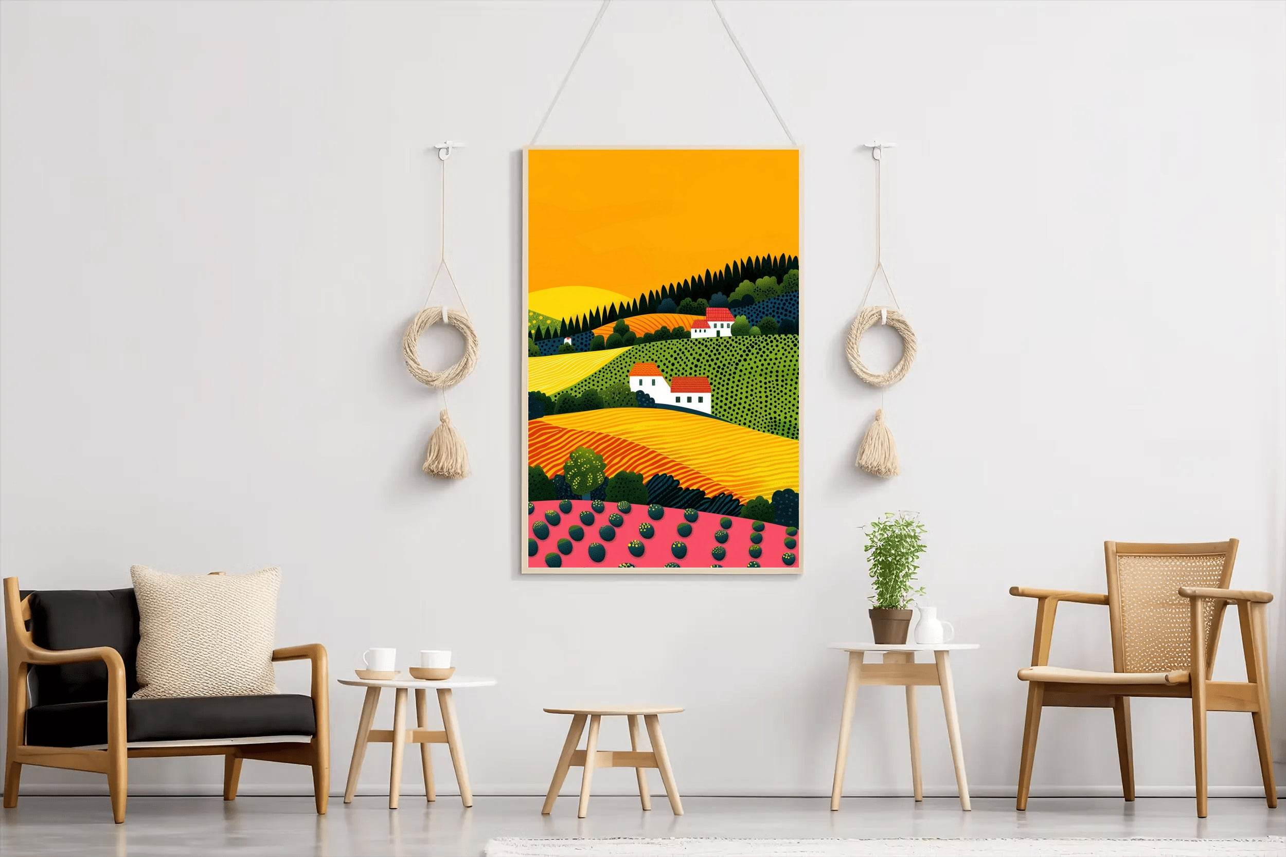 Beautiful Rural Painting In Summer - beink online art store