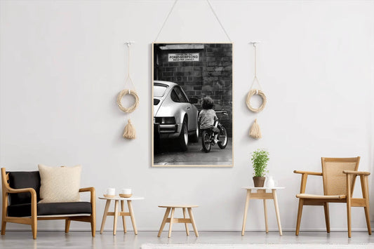 Kid With Porsche 911 Wall Art - beink online art store