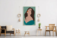 Sad Woman Face Wall Art