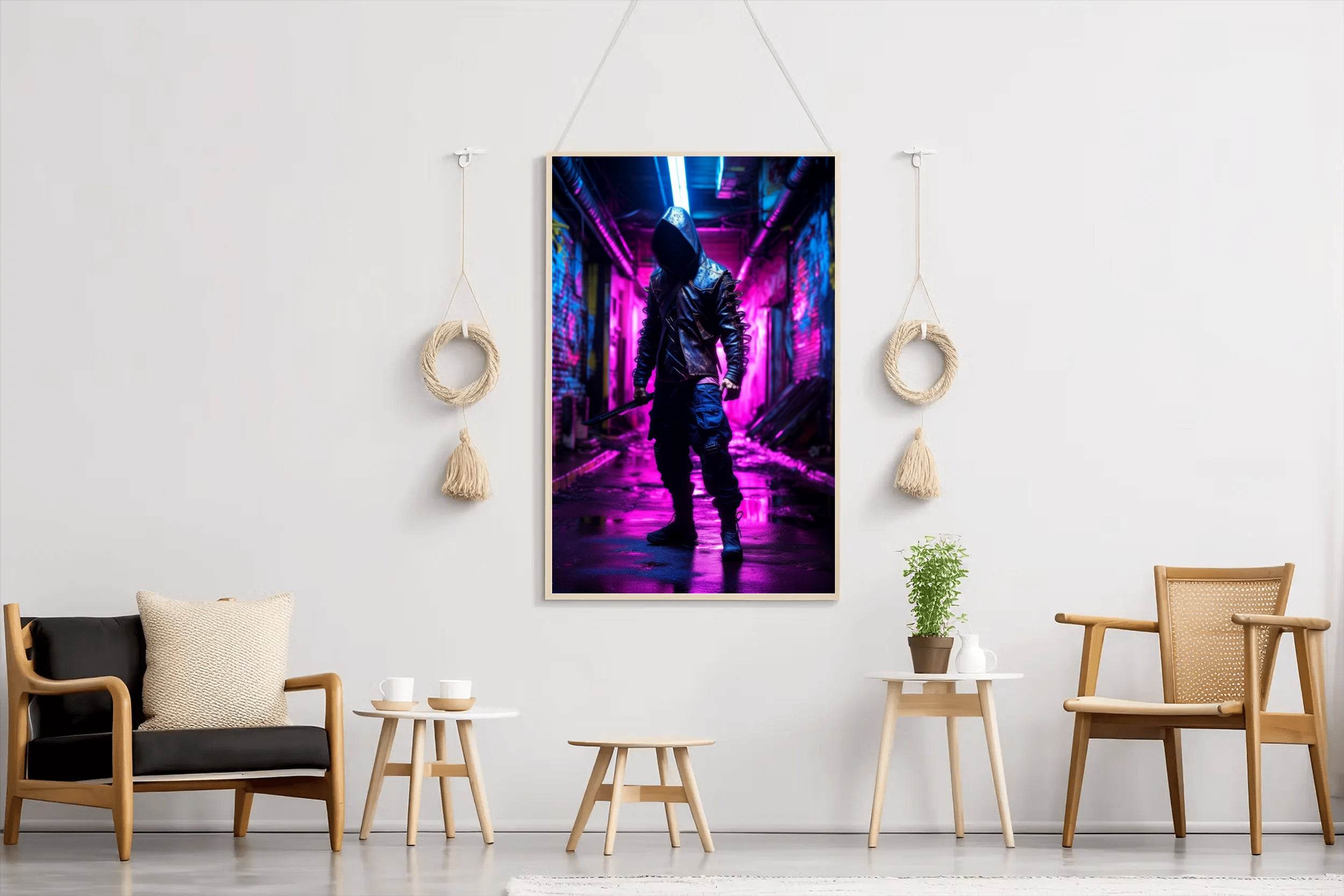 Neon Ninja Warrior Cyberpunk - beink online art store