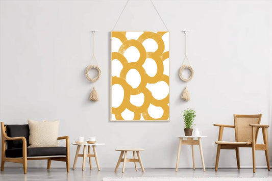 Yellow Contiguous Circles Wall Art - beink online art store
