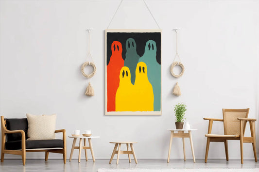Ghostly Gathering - Haunting Appearance of the Figures Wall Art - beink online art store