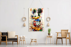 Colorful Mickey  with Oil Paint Wall Art