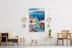 Santorini Sunrise Painting Wall Art