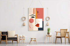 Creative Girl Face Abstract Wall Art