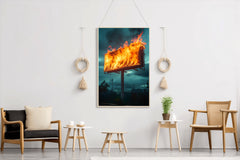 Fiery Billboard Wall Art