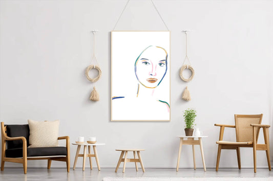 The Woman Pale Face Wall Art - beink online art store