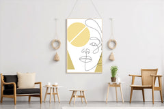 Half Female Face Wall Art