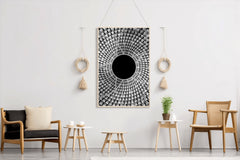 Open Hole Ceiling Architecture Black & White Wall Art