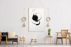 Black and White Painting Abstract Wall Art