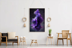 Purple Magic Violin In Smoke Wall Art