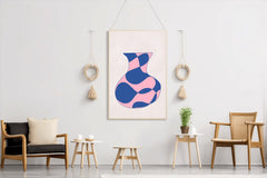 Pink And Blue Vase Wall Art