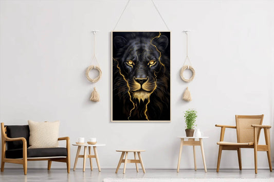 Panther with Golden Eyes Wall Art - beink online art store