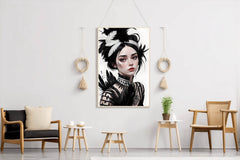 Lady with Feather Clothes Wall Art - beink online art store