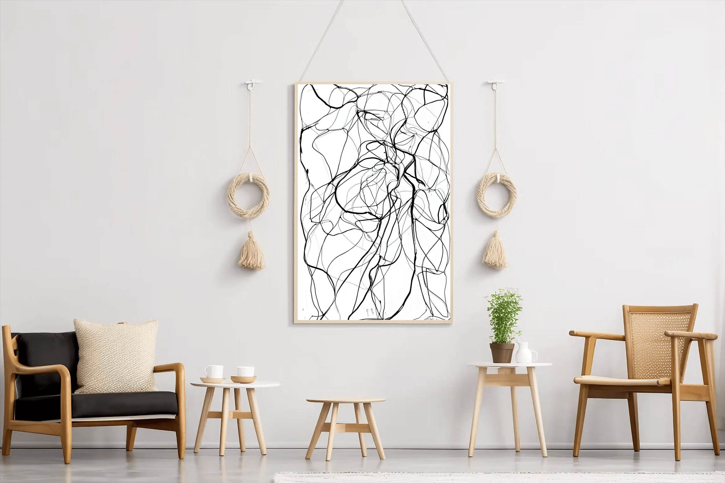 Tangled Threads Modern Wall Art - beink online art store