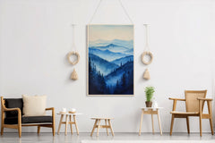 Misty Blue Mountains Wall Art