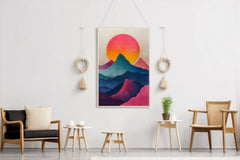 Oil Paint Rainbow Hills Modern Wall Art