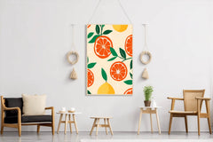 Drawing Of a Cut Orange Wall Art - beink online art store