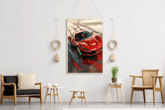 Ferrari F8 Full Red Wall Art