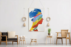 Color Portrait Of A Human Head Wall Art