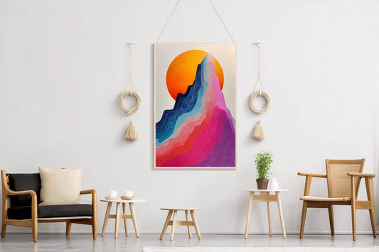 Colorful Layered Sunrise Wall Art - beink online art store