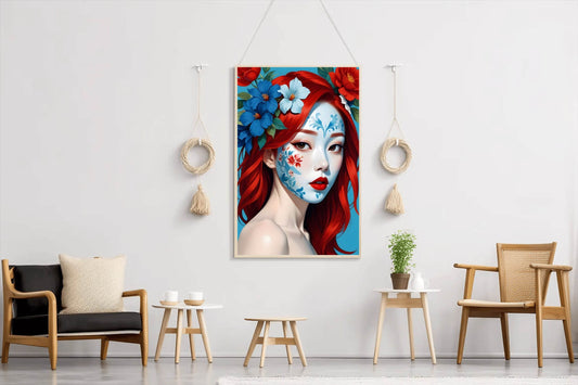 Asian Lady with Special Makeup Wall Art - beink online art store