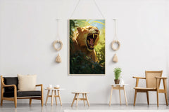 Digital Style Lion Animal Wall Art