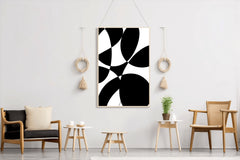 Black and White Graphic Pattern Wall Art