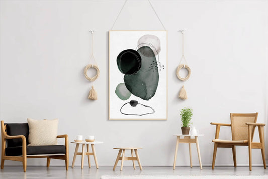 Water Color Shapes Abstract Wall Art - beink online art store