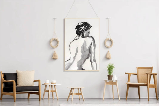 Watercolor Painting of a Lady Modern Wall Art - beink online art store