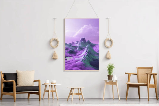 Purple Mountain Wall Art - beink online art store