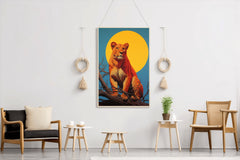 Digital Lion Painting Wall Art