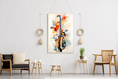 Violin Watercolor Painting Wall Art