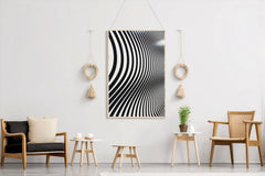 Zebra Wallpaper Black & White Wall Art