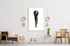 Paint Smudge Black & White Wall Art