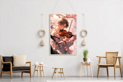 Young Anime Boy Playing violin Wall  Art