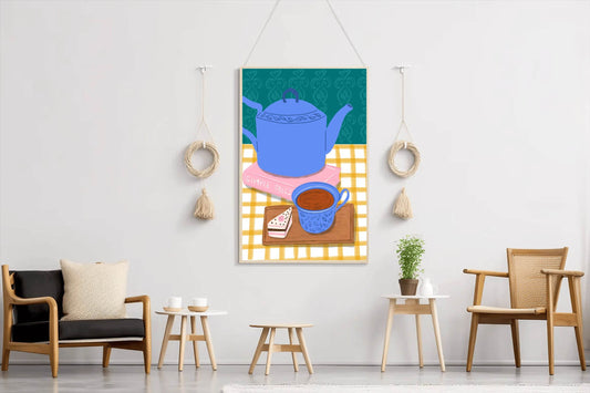 Teapot And Tea Wall Art - beink online art store