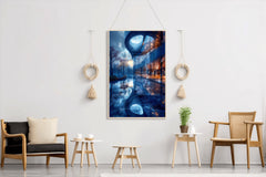 Blue Glass Building Wall Art