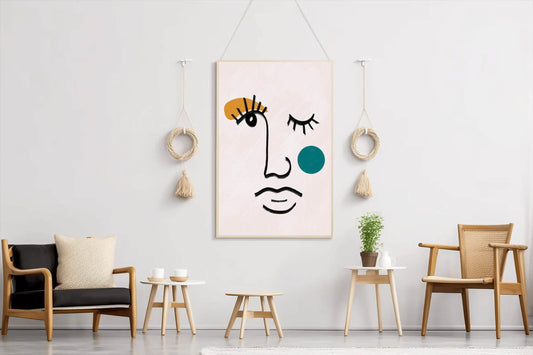 Cartoon Human Face Wall Art - beink online art store