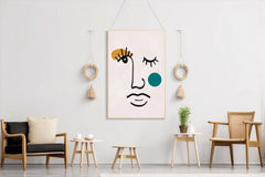 Cartoon Human Face Wall Art