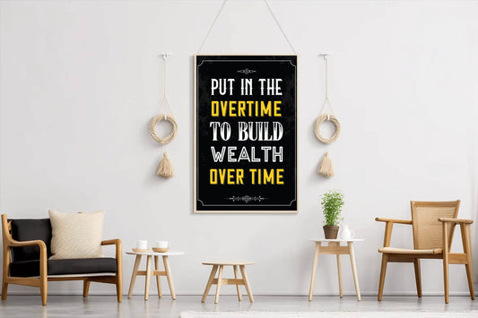 Build Wealth Over Time Investing Motivational Wall Art - beink online art store