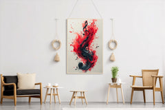 Red Musical Note Wall Aert