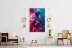 Black Guitarist Wall Art