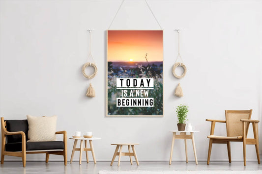 New Beginning Motivational Wall Art - beink online art store