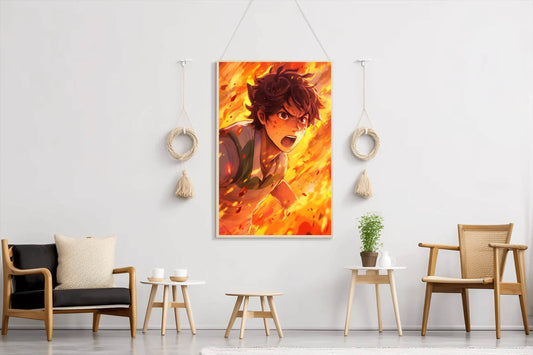 Orange Anime character Anime Wall Art - beink online art store