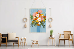 Painting Beautiful Flowers in A Vase Wall Art